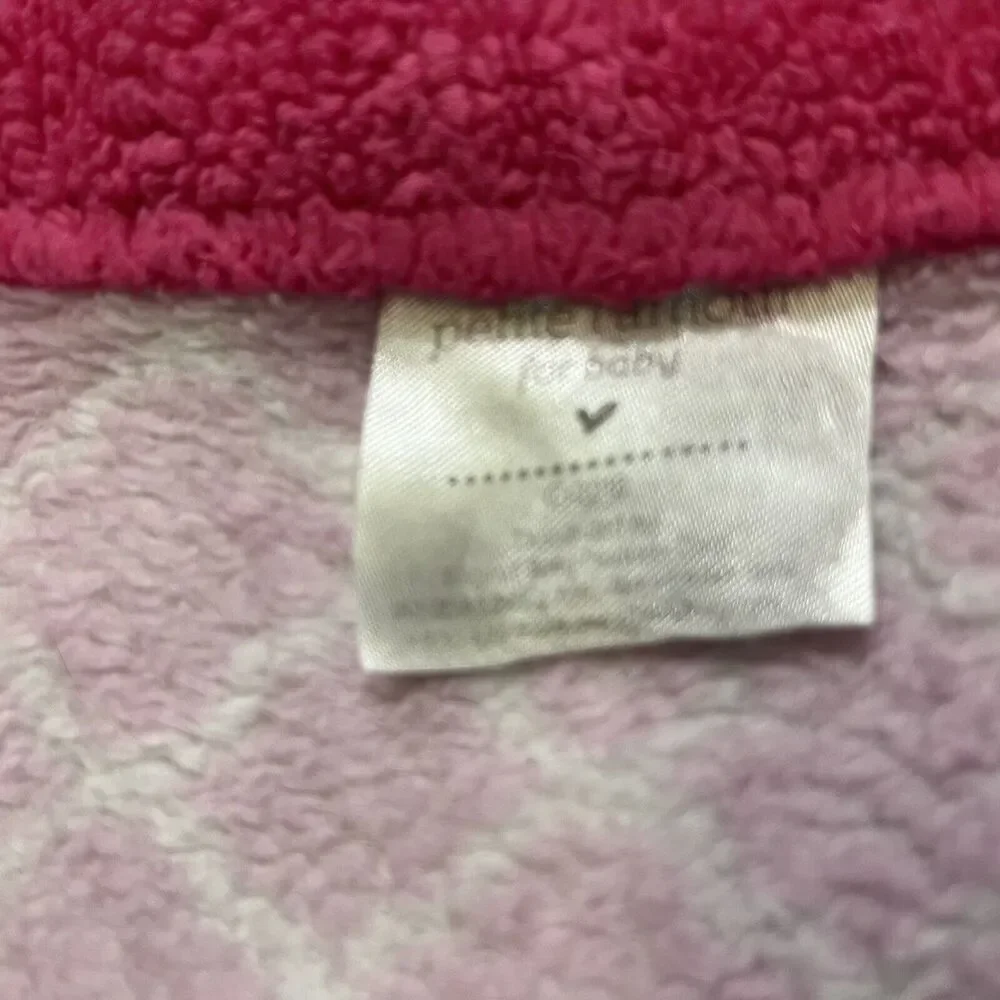 Petite L’Amour pink lattice print baby blanket girls nursery